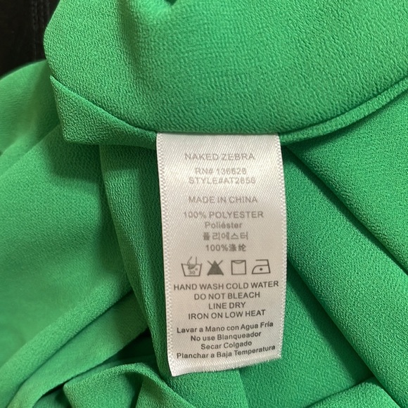 Naked Zebra Green Blouse - Picture 6 of 6